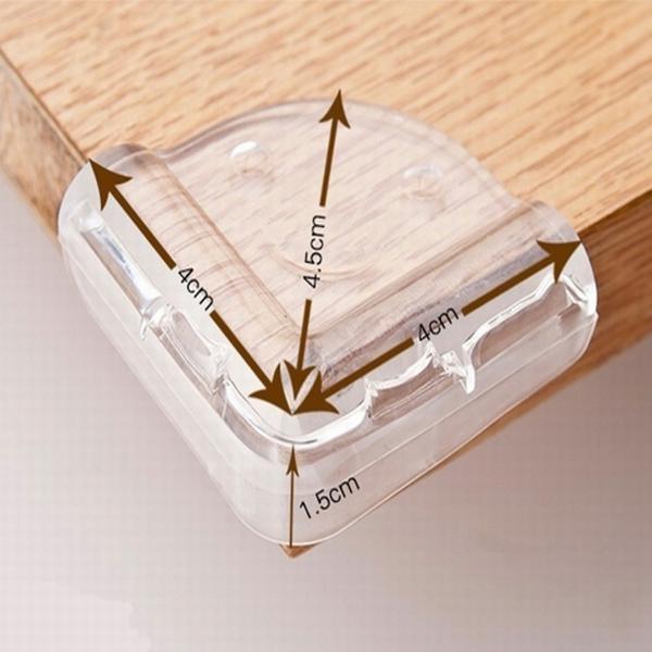 Miếng bịt góc bàn dáng vuông hình mặt cười chất liệu silicon
