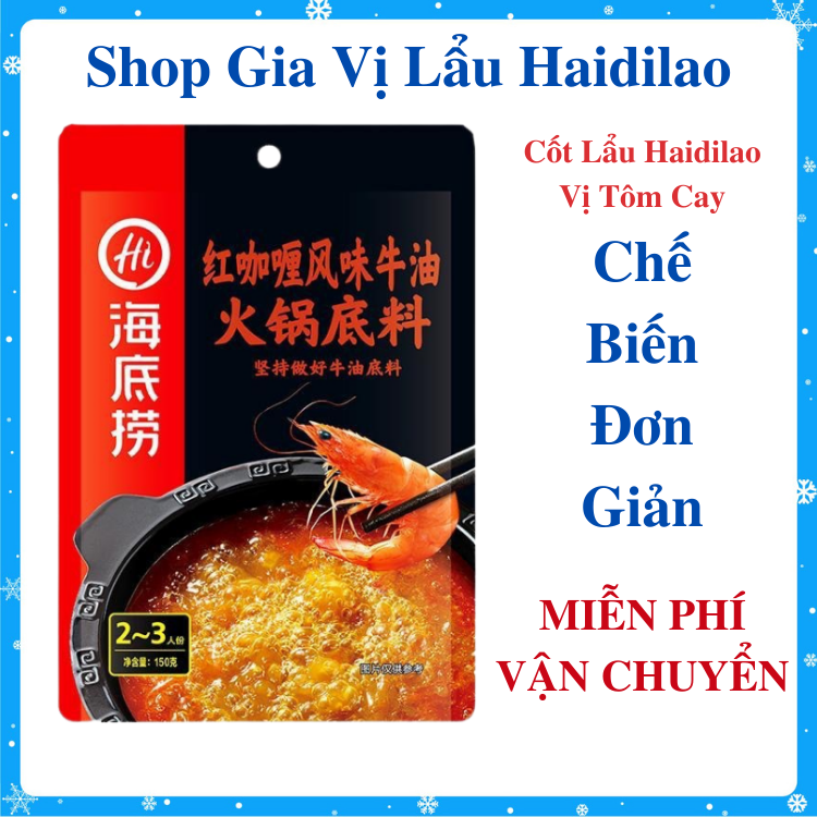 Gia Vị Lẩu Tôm Cay Haidilao Siêu Ngon