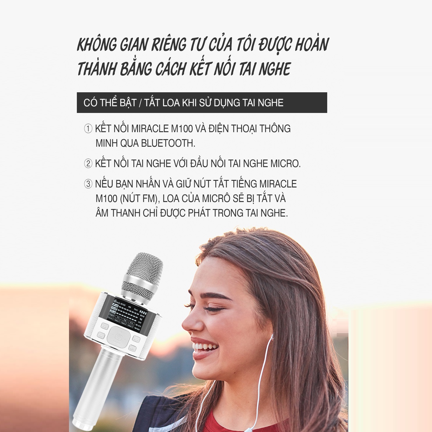 Micro karaoke bluetooth Miracle M100