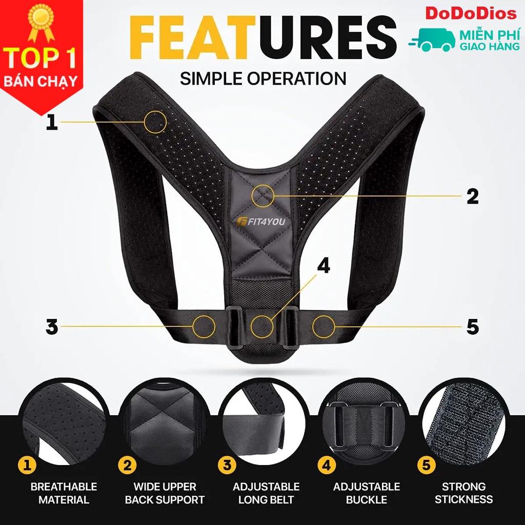 Đai chống gù lưng Nhật Bản Back Brace Posture Corrector - Chính hãng DoDoDios