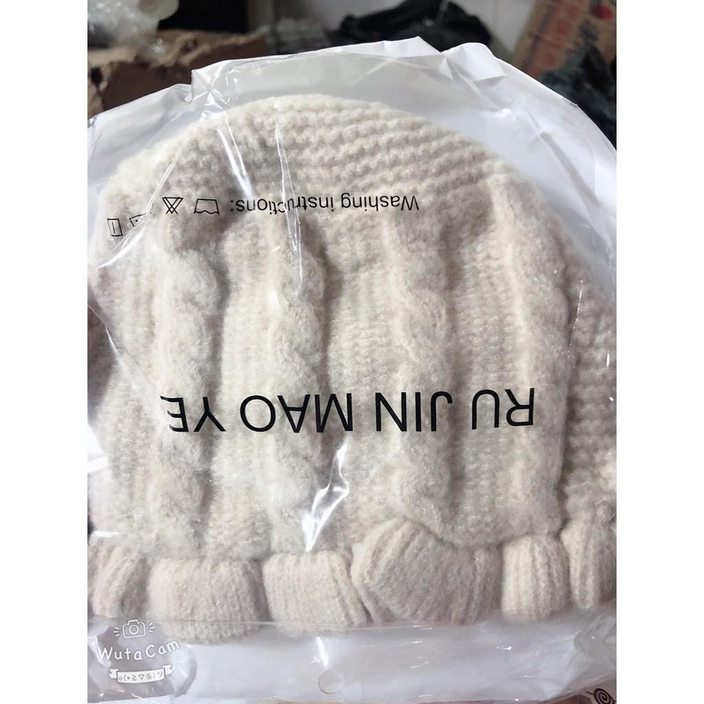 MŨ LEN TAI BÈO CÓ DÂY BUỘC CHO BÉ TRAI BÉ GÁI TỪ 3 THÁNG - 2 TUỔI