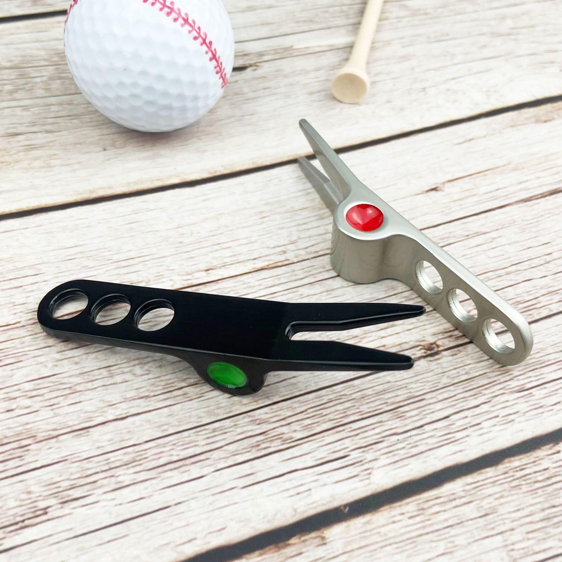 Golf Divot Dụng Cụ Sửa Chữa Switchblade Dụng Cụ Pitch Groove Cleaner Golf Pitchfork Phụ Kiện Chơi Golf Đặt Dụng Cụ Chơi Golf Ngoài Trời Color: Black