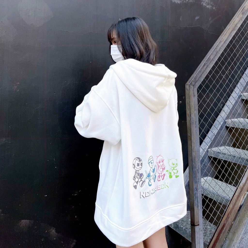 Áo Hoodie In Họa Tiết hoạt hình ngộ nghĩnh Phi Hành Gia Nasa chống nắng unisex from rộng dễ phối đồ