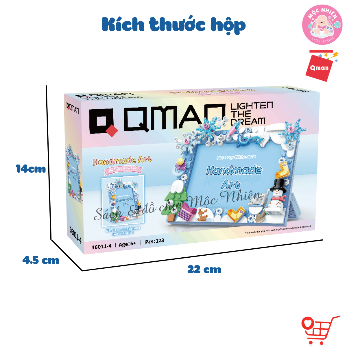 Đồ Chơi Lắp Ráp Xếp Hình Qman 36011 - Khung Ảnh Giáng Sinh Noel Dành Cho Bé Từ 6 Tuổi - Mộc Nhiên