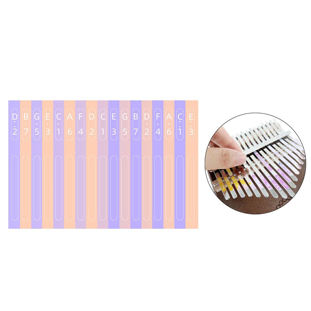 2x Kalimba 17-Key Note Sticker For Beginner Learner Musical Gifts Starry Sky