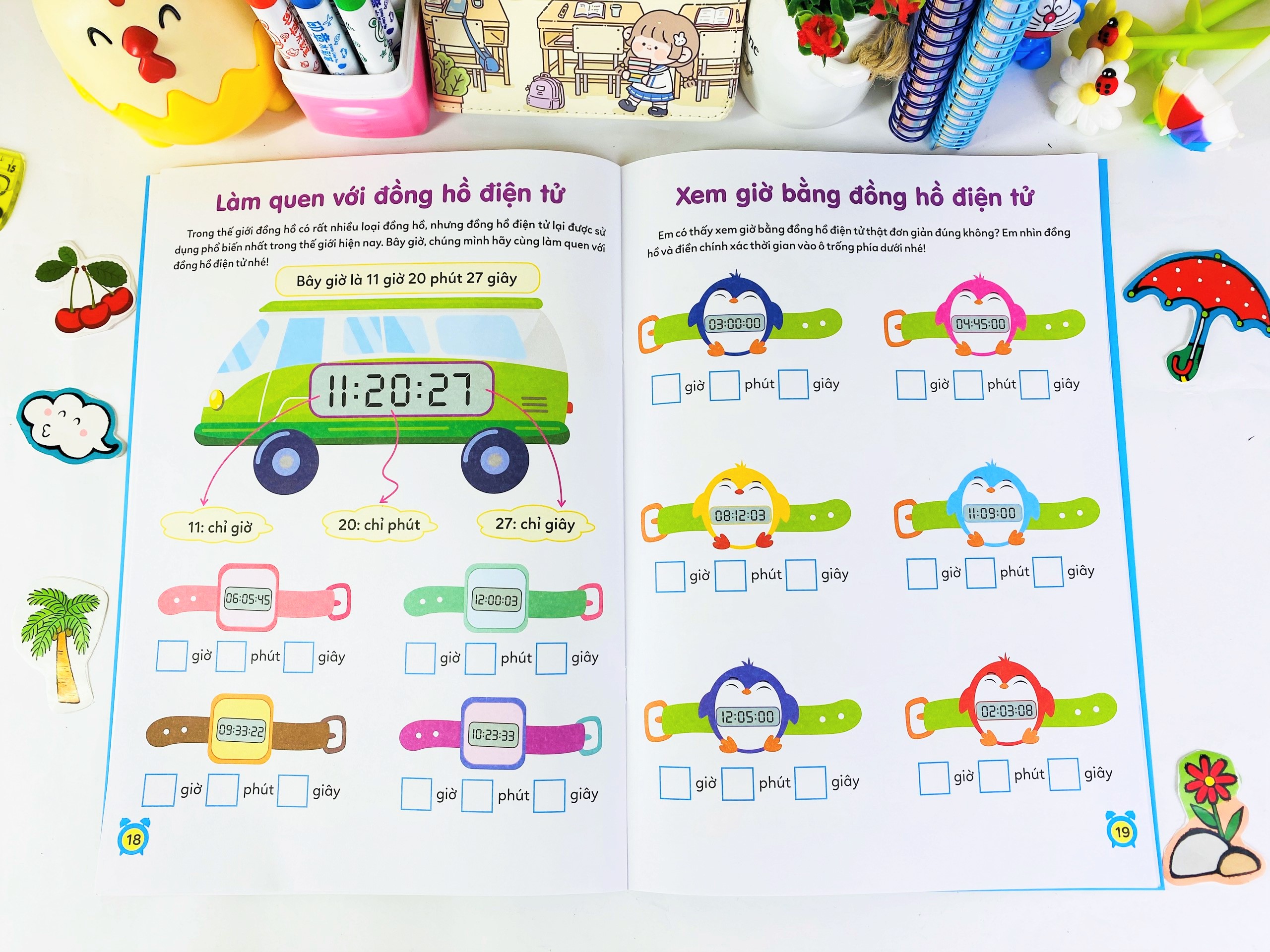 Sách - Cùng con khôn lớn: Học Xem Giờ & Học Toán - ndbooks