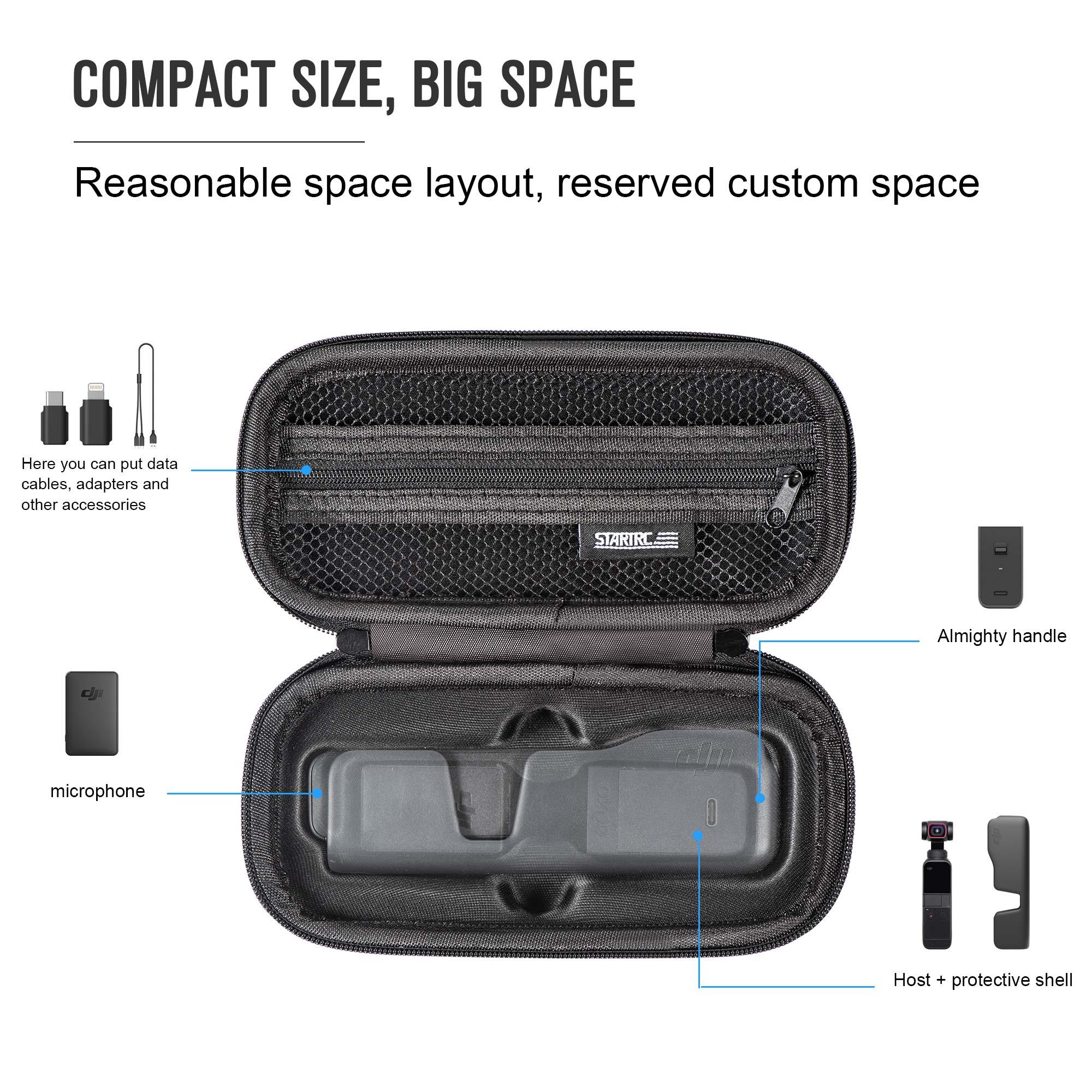 STARTRC DJI Pocket 2 Hộp đựng Túi du lịch di động chống thấm nước Dây đeo cổ tay cho Osmo Pocket 2 Túi lưu trữ thân máy ảnh cầm tay
