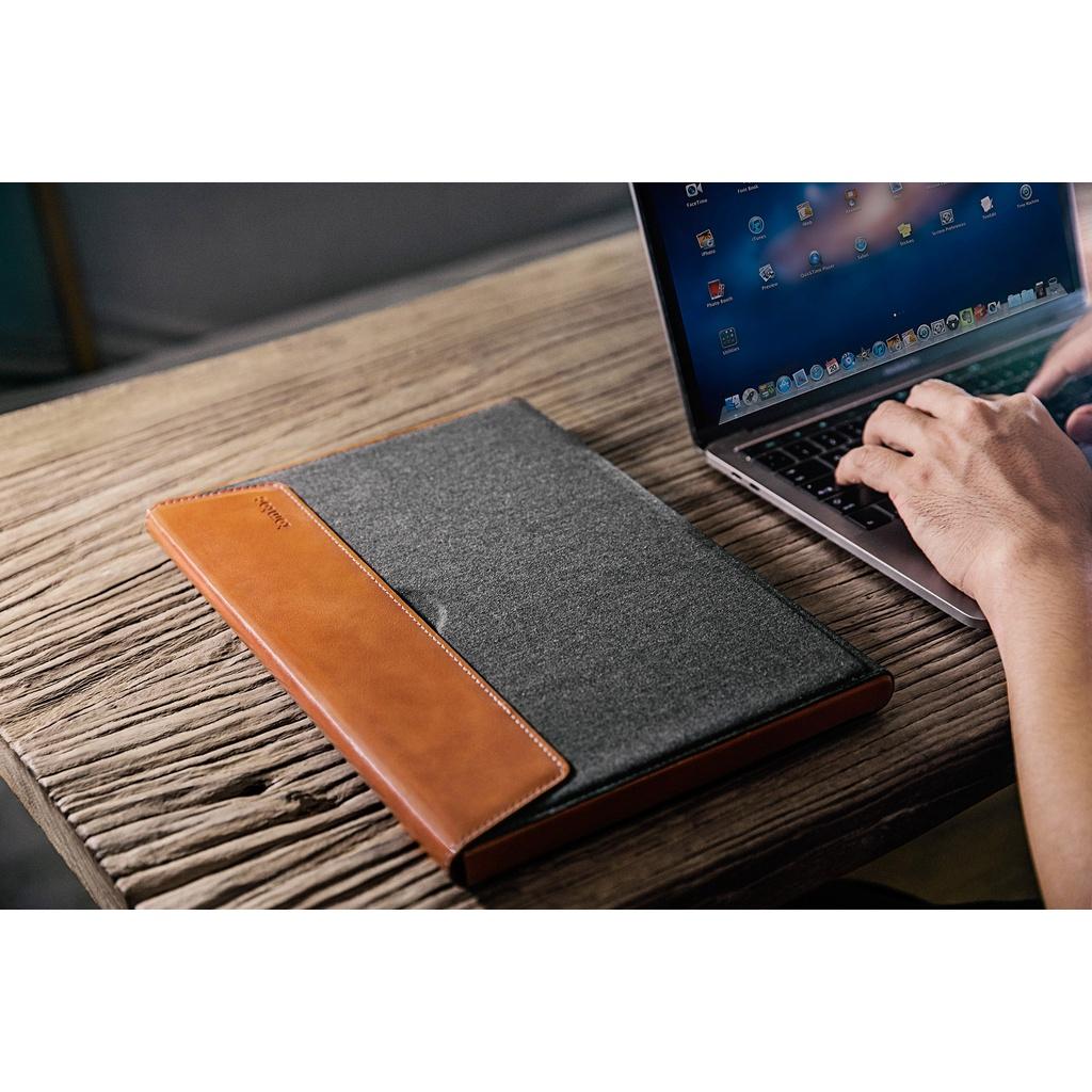 Túi Chống Sốc Tomtoc PREMIUM LEATHER FOR MACBOOK 13/15/16inch - Hàng Chính Hãng