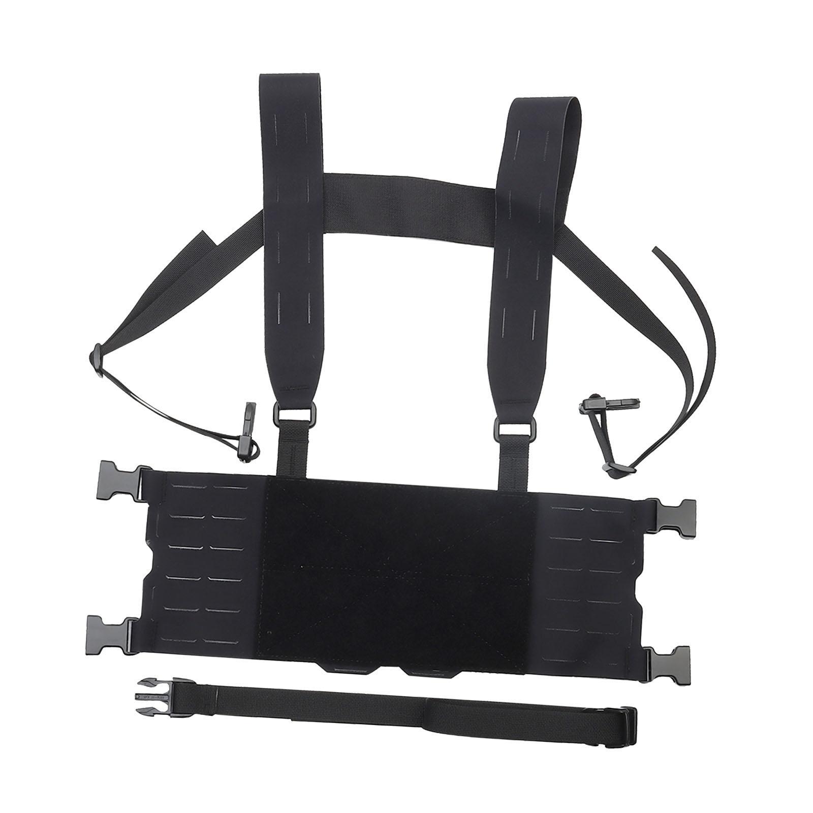 Breathable Hunting Chest Vest Training Adjustable Harness Vest Black