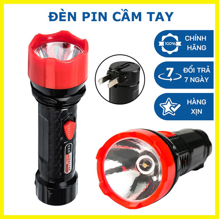 Đèn pin cầm tay siêu sáng chiếu xa 2 chế độ, pin trâu 400mah, đèn led cầm tay cao cấp