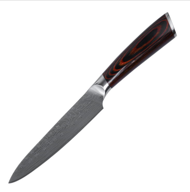 Bộ 3 Dao Nhà Bếp Nhật Khắc Vân Damascus Cao Cấp