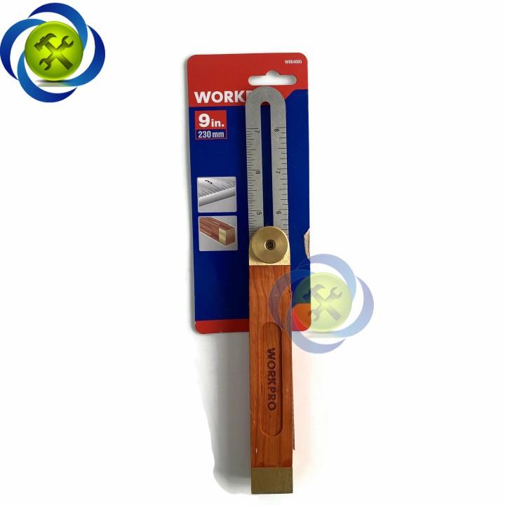 Thước góc cán gỗ Workpro W064005