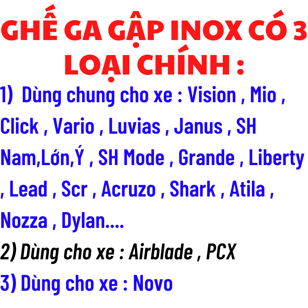 Ghế ngồi xe máy tay ga có tựa lưng cho bé , GHẾ GA GẬP INOX KHÔNG VÒNG , CÓ DÂY ĐAI