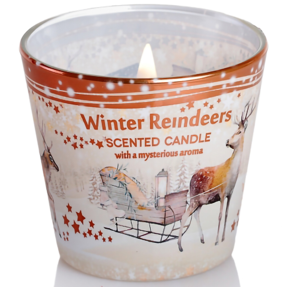 Ly nến thơm tinh dầu Bartek Winter Reindeers 115g QT3418 - thông, quế, hồi (giao mẫu ngẫu nhiên)