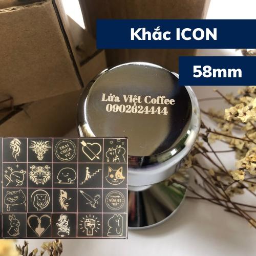 OCD tamper 58mm hai đầu gạt cà phê nén cafe inox 304 dành cho máy pha chuyên nghiệp một mặt phẳng một mặt chia ba