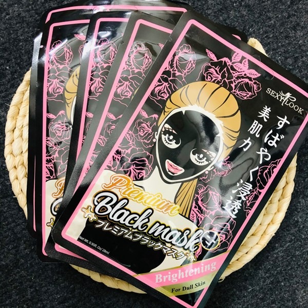 Combo 5 Miếng Mặt Nạ Dưỡng Da Trắng Sáng Sexylook Intensive Brightening Black Facial Mask 28ml