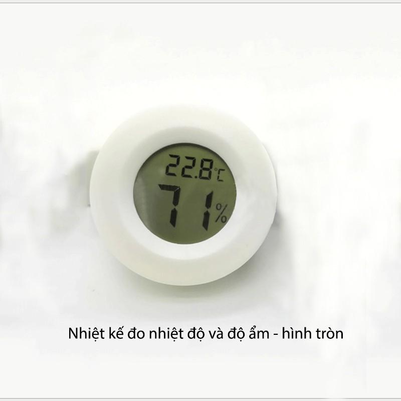 Nhiệt kế hiển thị nhiệt độ và độ ẩm kỹ thuật số hình tròn