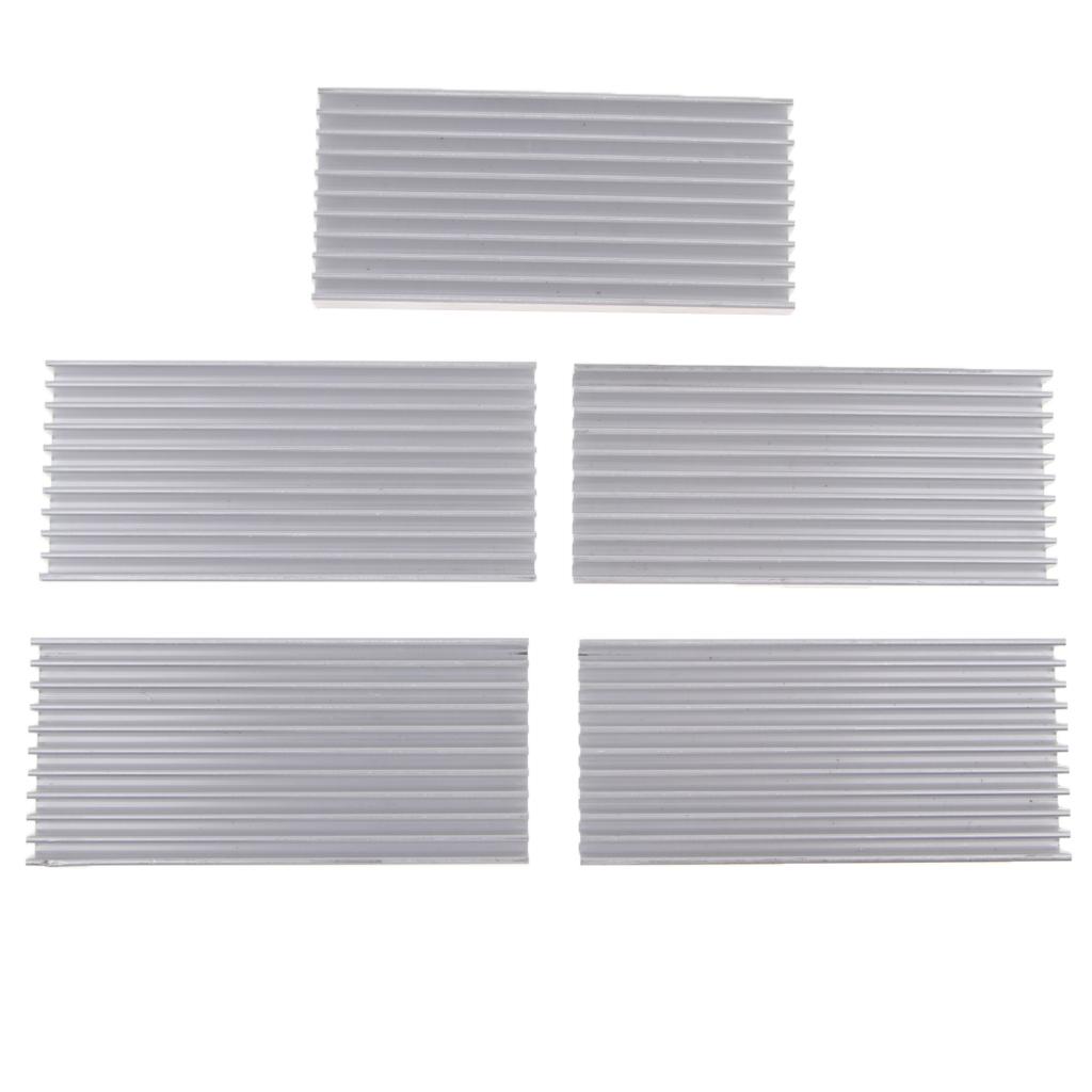 5X Aluminum Cooler Heat Sink Cooling Fin 100 * 45 * 10mm for CPU LED Amplifier