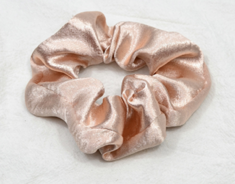 Dây cột tóc buộc tóc Scrunchies vải satin phong cách retro cổ điển cao cấp