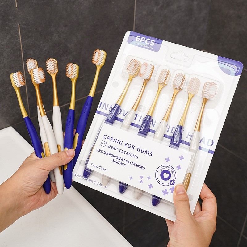 Set 6 Bàn Chải Đánh Răng Người Lớn Siêu Mềm