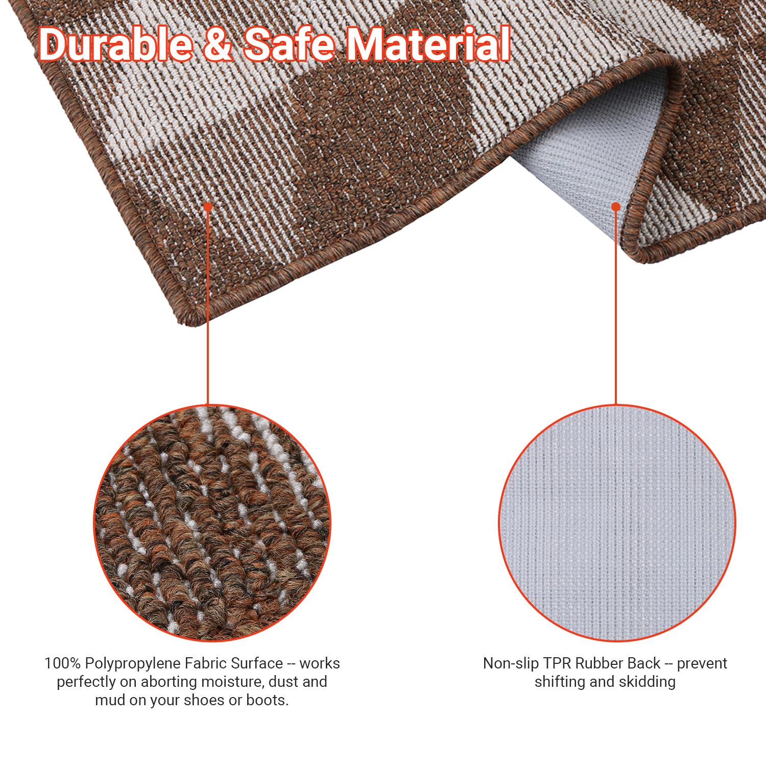 Thảm chùi chân ngoài trời, trong nhà, không thấm nước, có thể giặt nhanh chóng