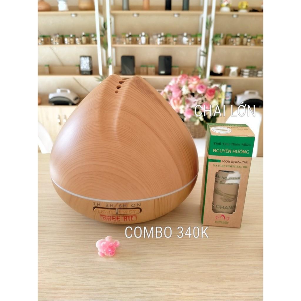 Combo máy tỏa tinh dầu+ 50ml tinh dầu sả chanh cao cấp hàng cty shop tự chụp