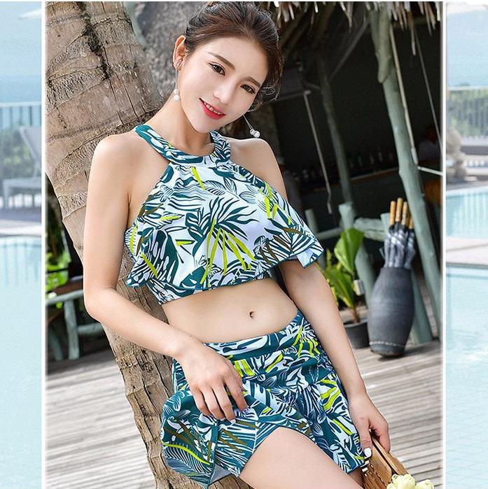 BIKINI 2 MẢNH HỌA TIẾT TRẺ TRUNG- HATI BK08