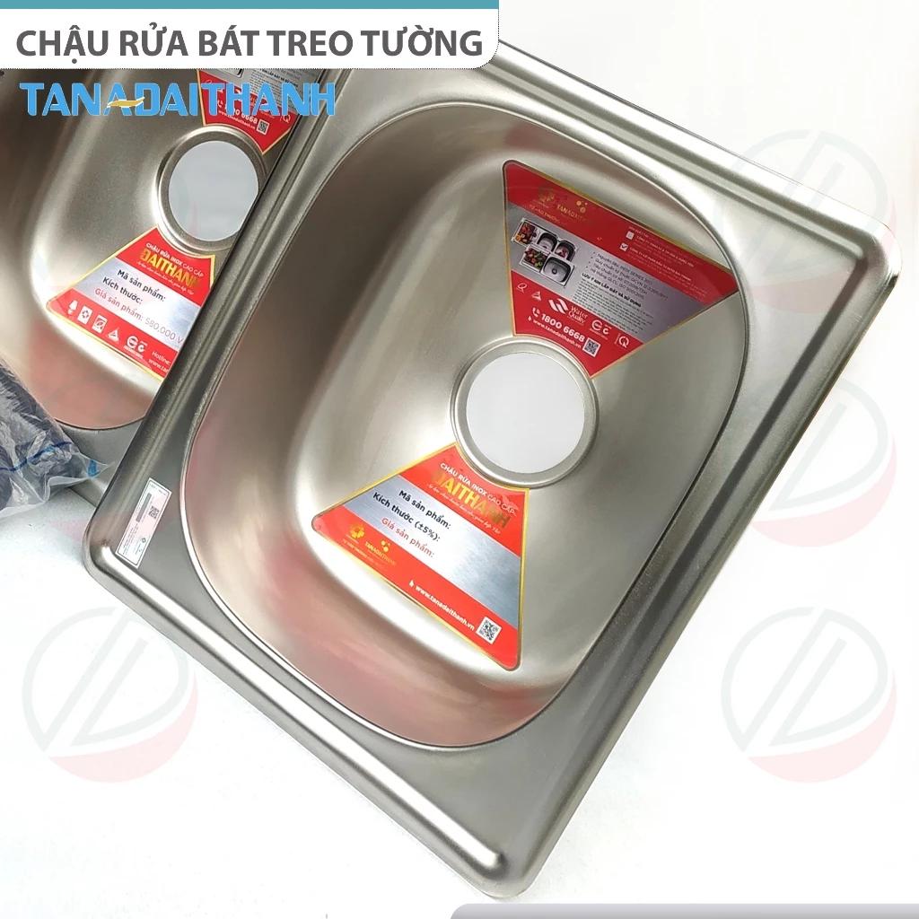 Bộ Chậu Rửa Chén Bát Treo Tường Inox TÂN Á ĐẠI THÀNH Kèm Vòi Lạnh - Mua đủ bộ Tặng dây cấp, keo lụa, đầu nối ống xả