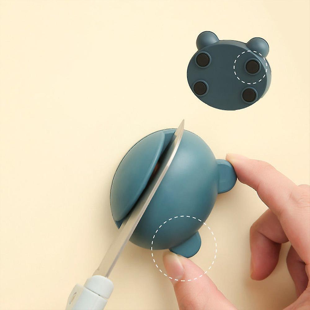 2pcs nhà bếp nhanh chóng làm sắc nét đồ tạo vật chống trượt nhỏ công cụ mài dao phổ quát dễ thương