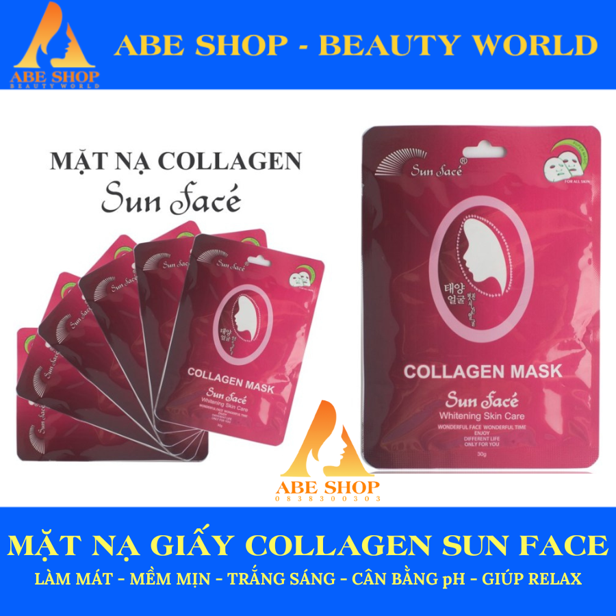 Bộ 10 gói Mặt Nạ Dưỡng Da Collagen Sunface