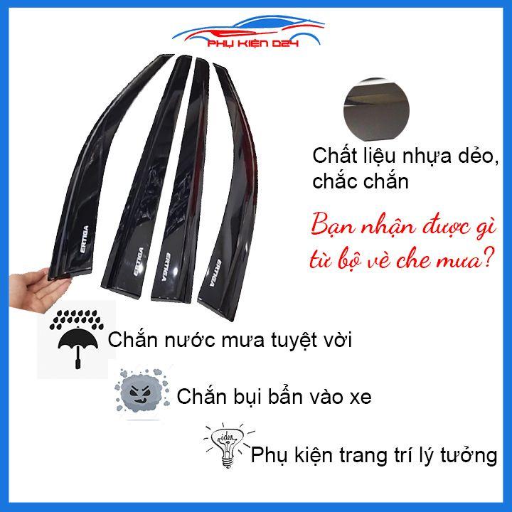Vè mưa Ertiga 2019-2020 vè đen che mưa bảo vệ trang trí xe