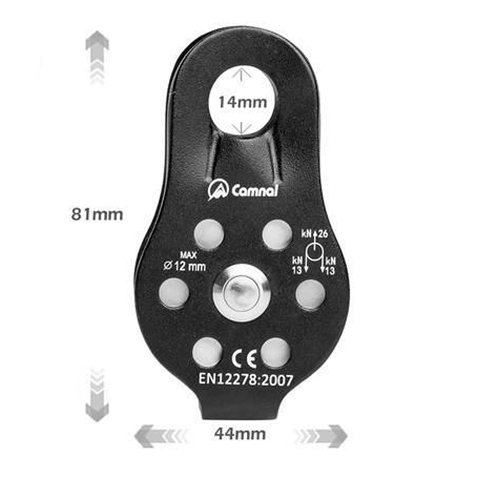 Outdoor Caving Lifting Rock Climbing Fixed Rope Pulley Equipment 26KN .