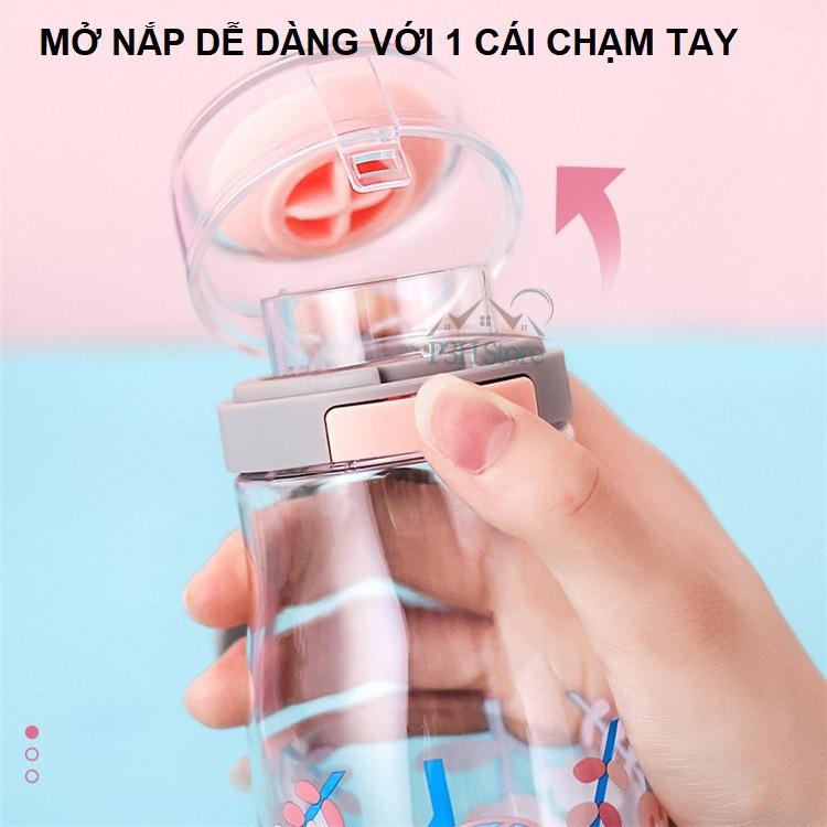 Bình Nước nhựa Tritan Lock&Lock One Touch dung tích 500ml ABF687