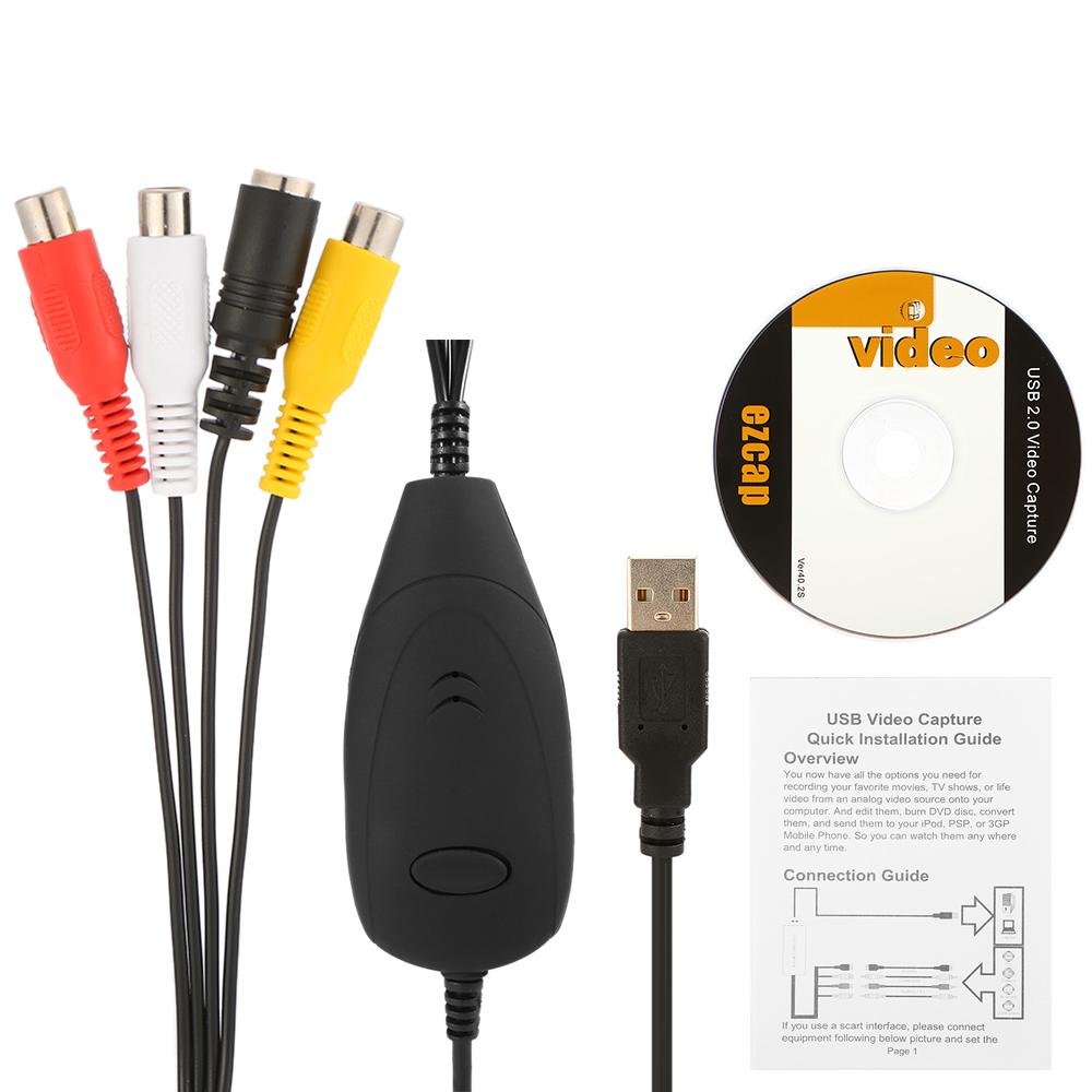 Bộ chuyển đổi âm thanh video ezcap172 USB 2.0 HD cho Windows 7 8