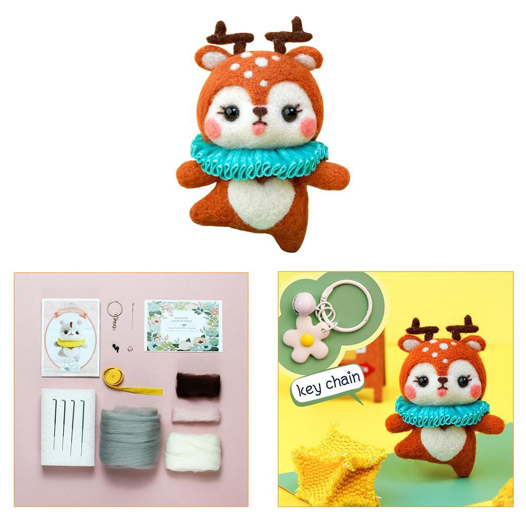 DIY  Felting Kit Felt Animals Wool Felt Tools and Foam Mat