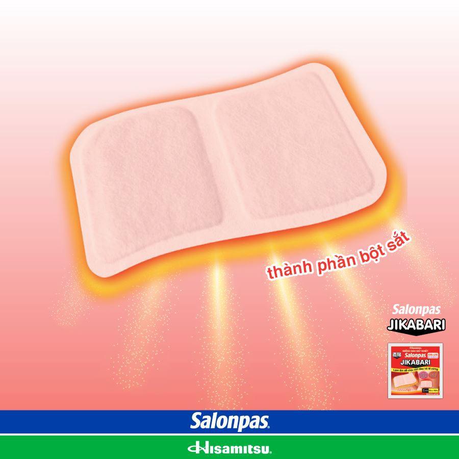 MIÉNG DÁN ĐAU BỤNG KINH, GIỮ NHIỆT SALONPAS JIKABARI (HỘP 8 MIẾNG)