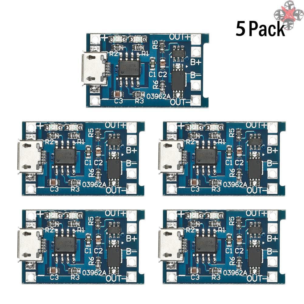 Set 5 Mô Đun Sạc Pin Micro Usb 18650 5v 1a Chuyên Dụng