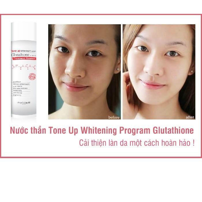 Nước Thần Giúp Trắng Da Làm Mờ Thâm Angel's Liquid Tone Up Whitening Program Treatment Essence 150ml