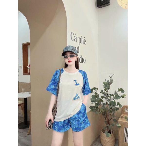 Bộ đồ sort nữ in họa tiết LA, đồ bộ dạo phố mặc nhà siêu xinh