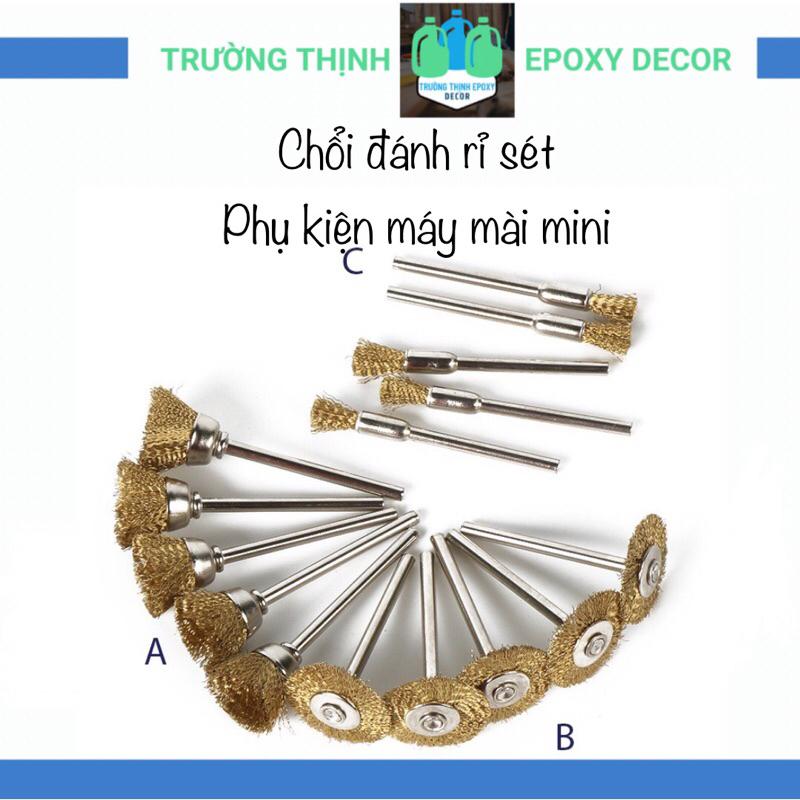 Dụng Cụ Đánh Bóng Rỉ Sét Gắn Máy Mài Mini Cán 3ly - Trường Thịnh Sài Gòn