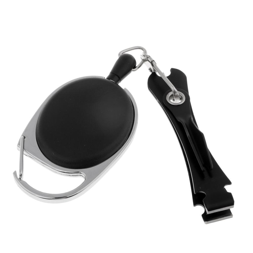 Quick Knot Tying Tool Fly Fishing Clippers Line Nipper with Retractor