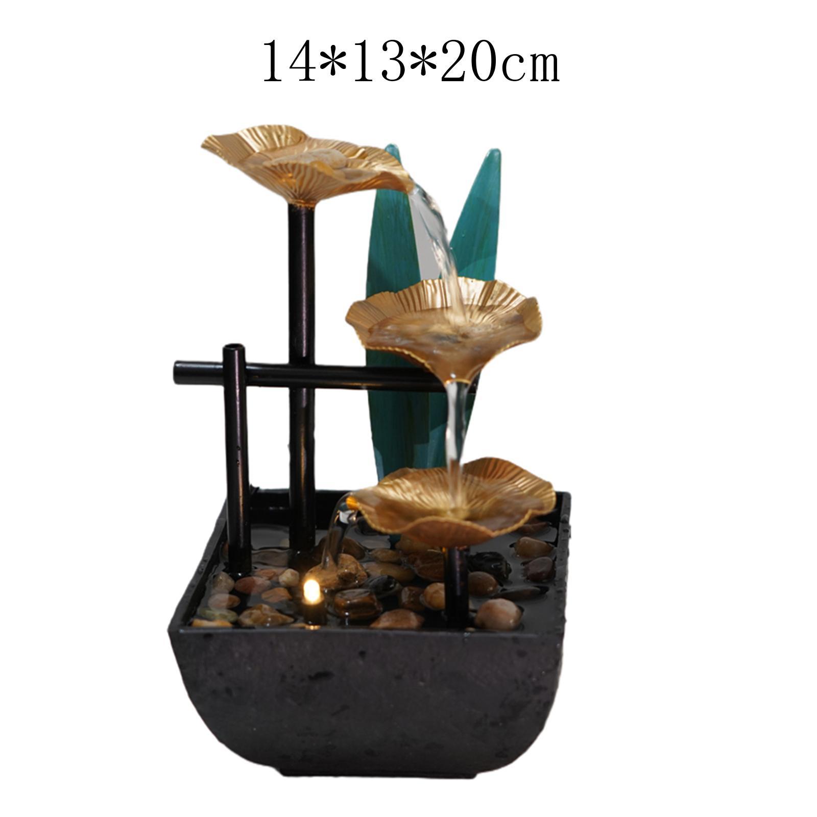 Relaxation Tabletop Water Fountain Indoor Desktop Waterfall Decor
