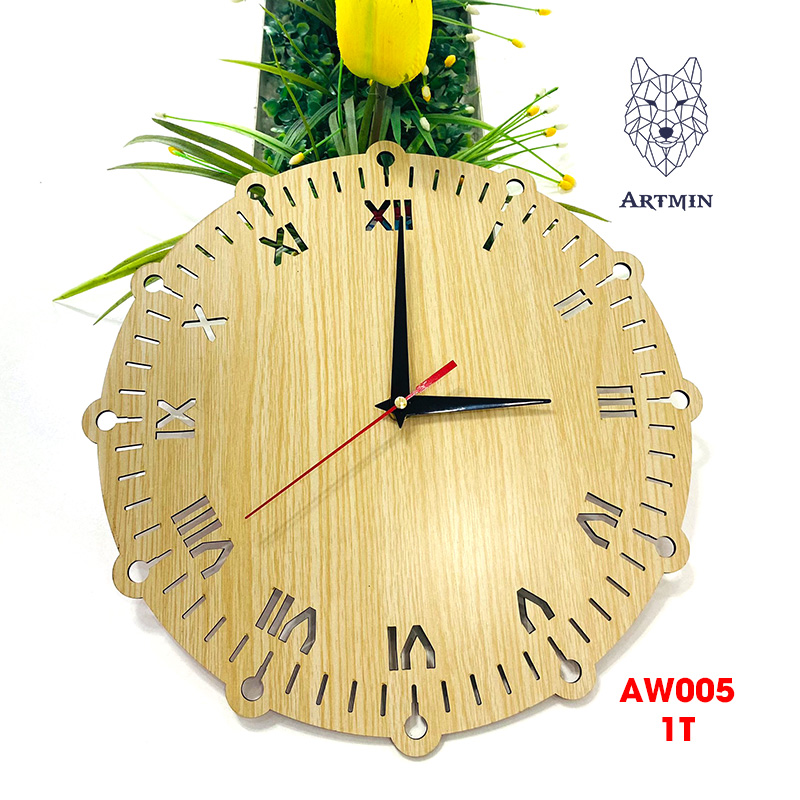 AW005 - Đồng Hồ Gỗ Treo Tường – Décor Trang Trí Nghệ Thuật