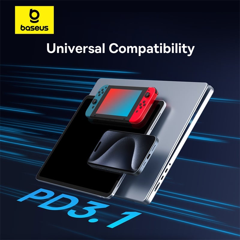 Cáp C to C xuất Video Baseus Flash Series 2 USB4 Full Featured Data Cable 40Gbps 240W 8K/60Hz - Hàng chính hãng