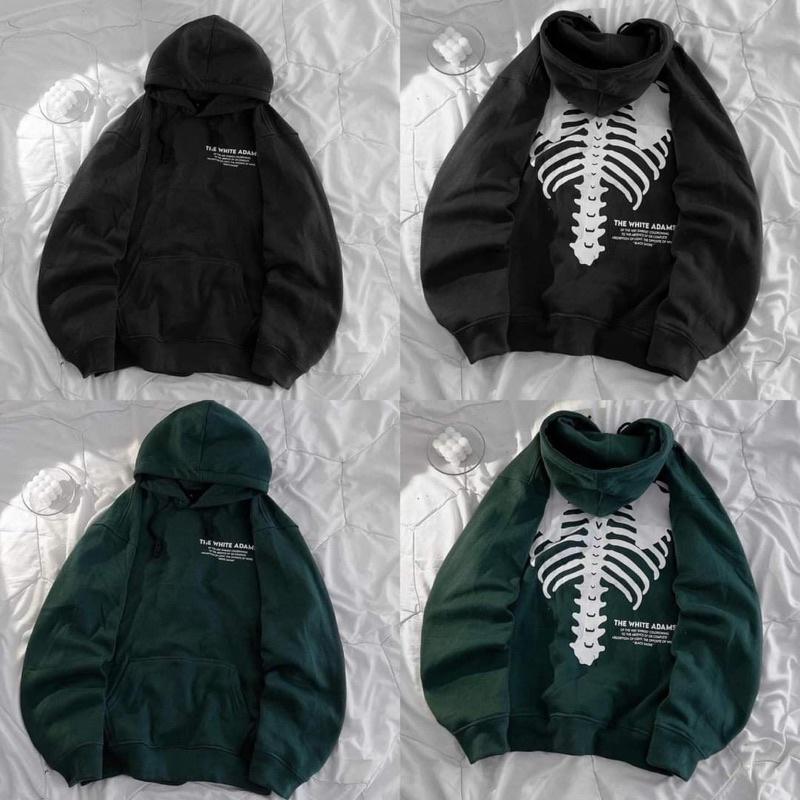 Áo hoodie xương mũ 2 lớp