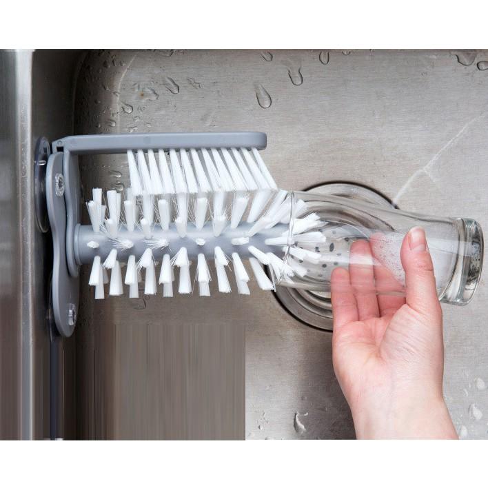 Bàn chải hai đầu chà đánh rửa chén bán ly chén trong ngoài