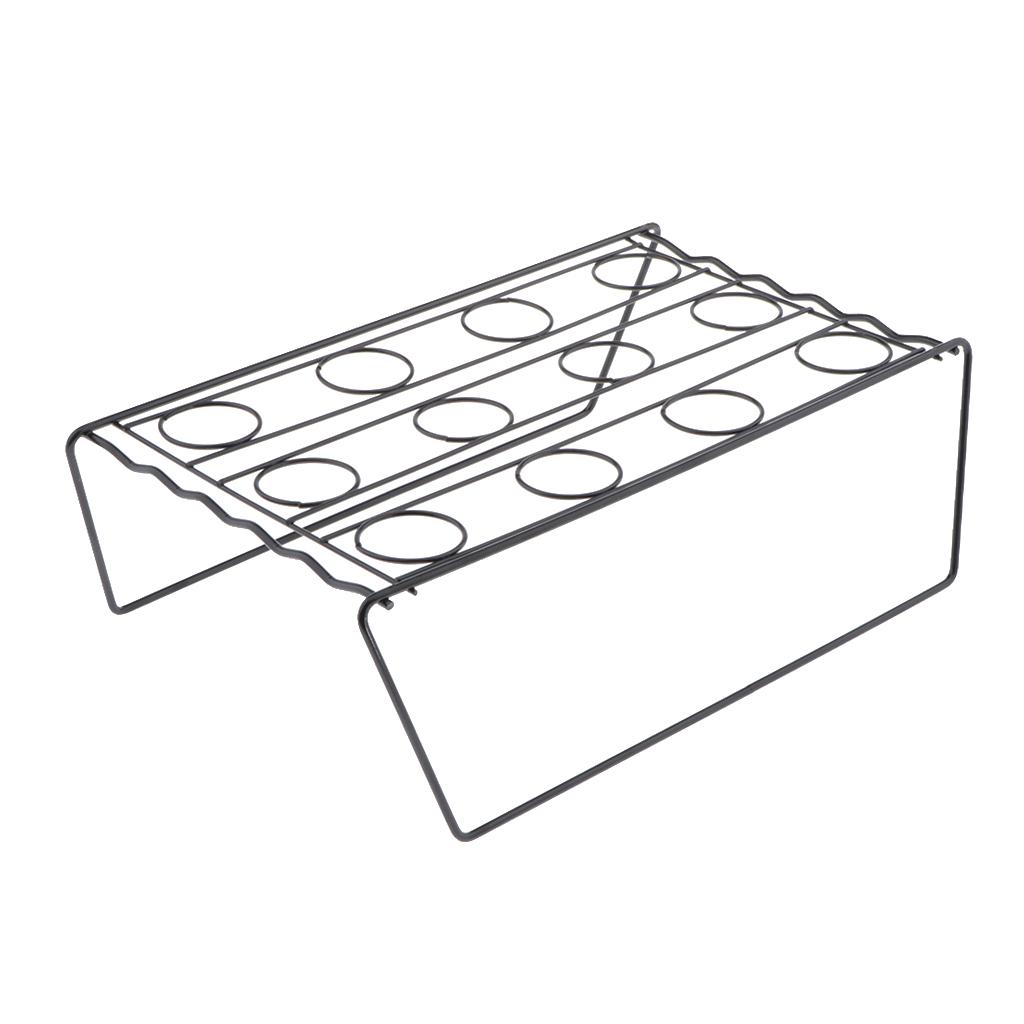 Stainless Steel Cake Cone Baking Rack Ice Cream Cone Stand Holder 12 Slots