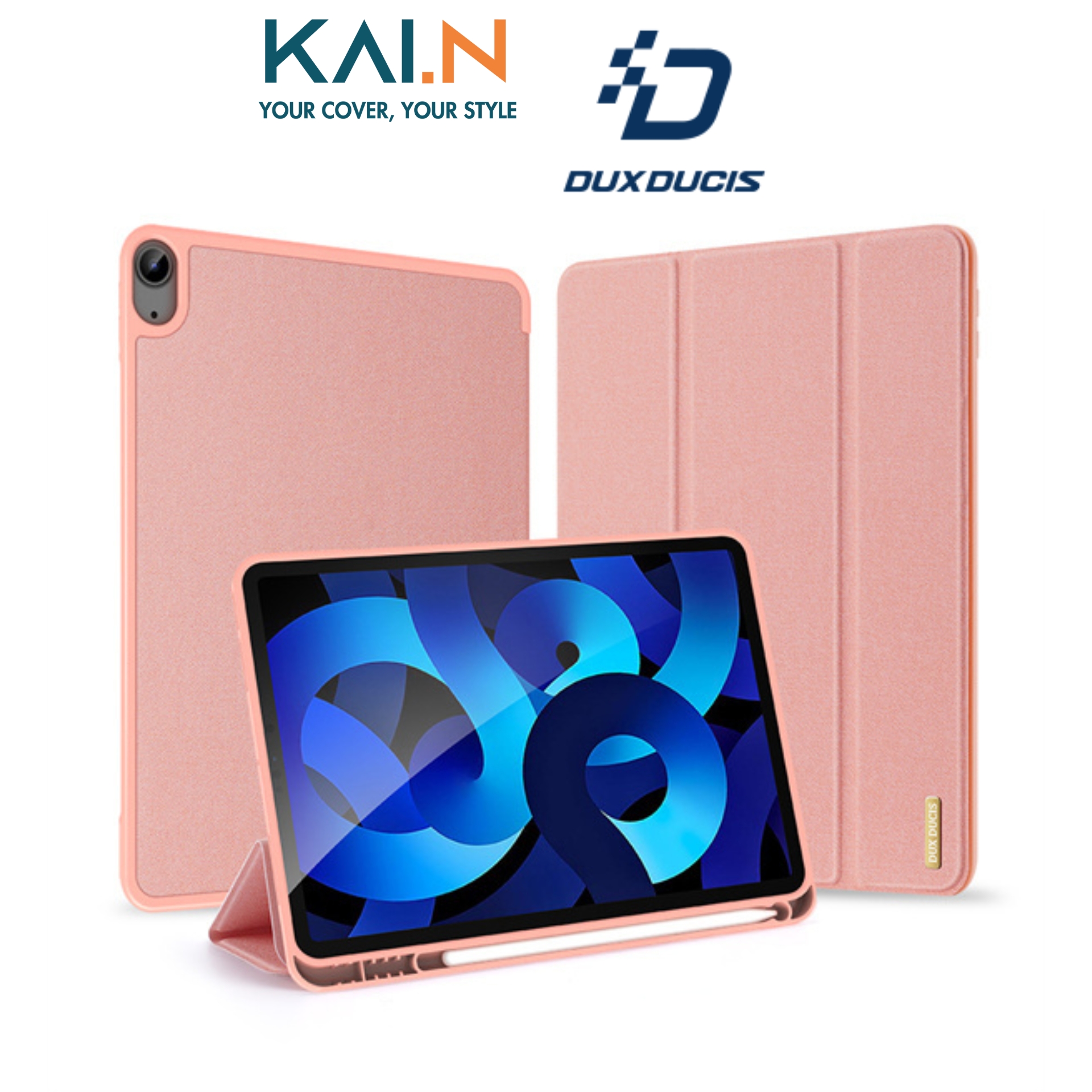 Bao Da Dành Cho iPad Air 4/ Air 5 10.9, Dux Ducis Domo Series Có Khe Cắm Bút, Tự Động Tắt Mở - HÀNG CHÍNH HÃNG