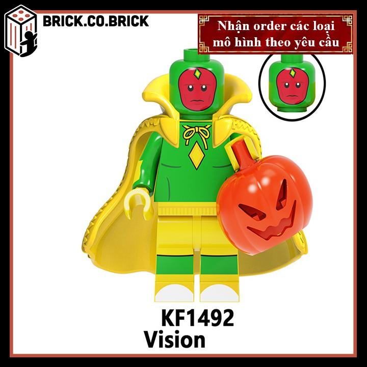 Mô hình Đồ chơi Super Hero Siêu anh hùng minifig MCU Vision Quicksilver Spectrum Speed Wiccan KF6134