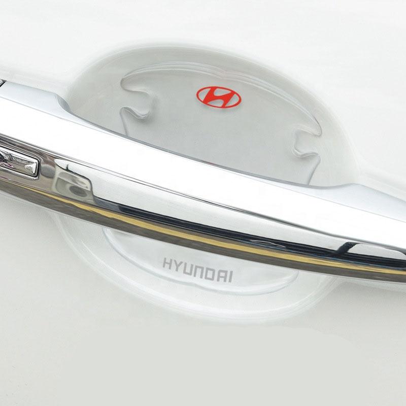 Combo 8 miếng decal hõm cửa , ốp tay cầm ô tô bằng TPU, chống xước và chống va đập